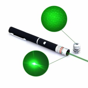 Лазерная указка 5мВт, питание 2хAAA, зелёный луч с насадкой «звёздное небо»-1